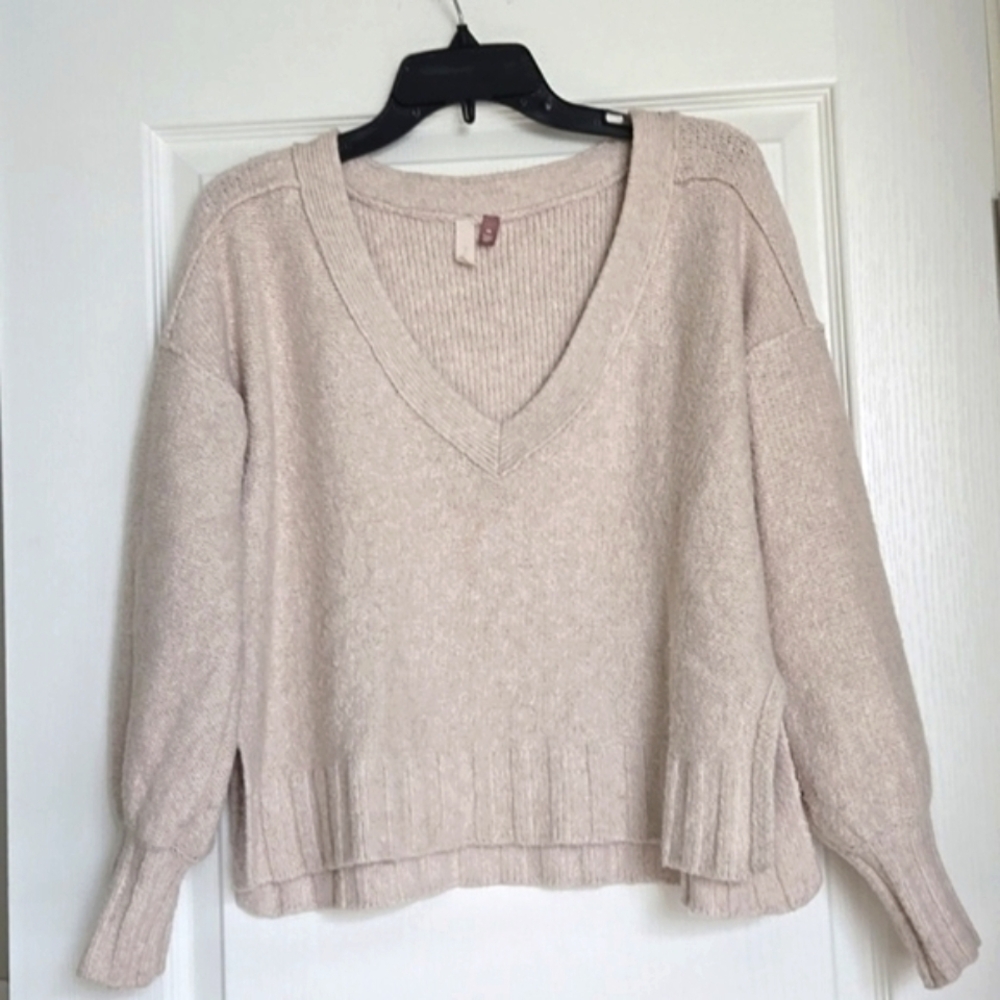 Anthropologie Pilcro Cotton Blend V-Neck Sweater